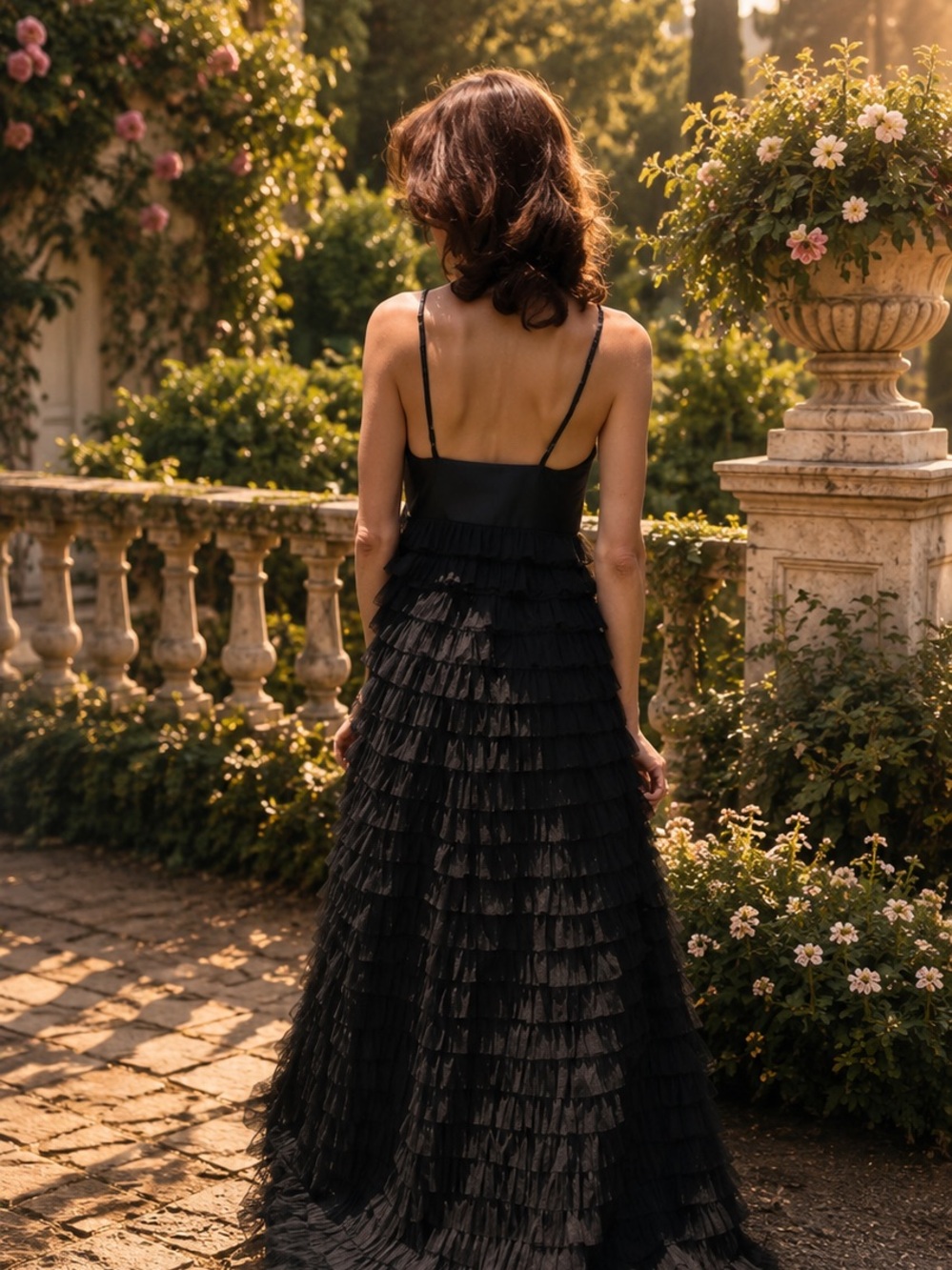 Elegant Black Evening Gown, Size 3-4 - Picture 2 of 6